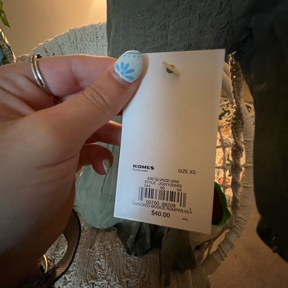 Green Ruffled Romper - Picture 2 of 3